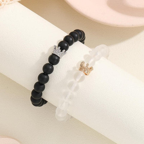 Fashion Jewelry 2pcs Handmade Beaded Charms Bracelet Glow In The Dark