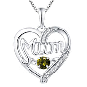 S925 Silver  Mother's Day Gift Birthstones Smart Pendant