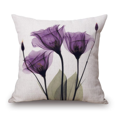 Floral Woven Linen Sofa Decorative Pillow Cover:: FREE SHIPPING!!