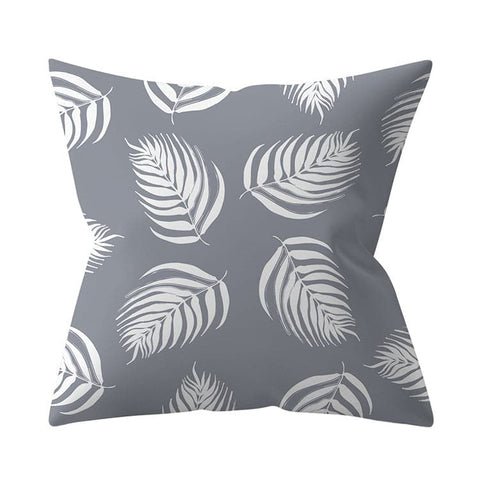 Gray Geometric Printed Polyester Cushion Cover- Hot Sale!::FREE SHIPPING!!