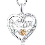 S925 Silver  Mother's Day Gift Birthstones Smart Pendant