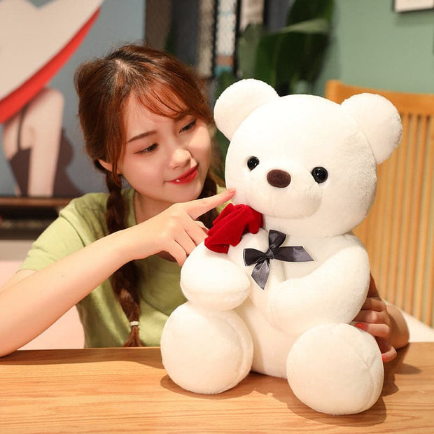 Bear Doll Plush Toy With Rose