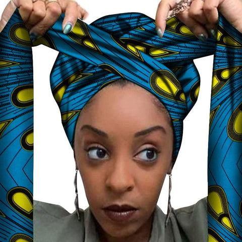 Elegant African Printed Headwrap