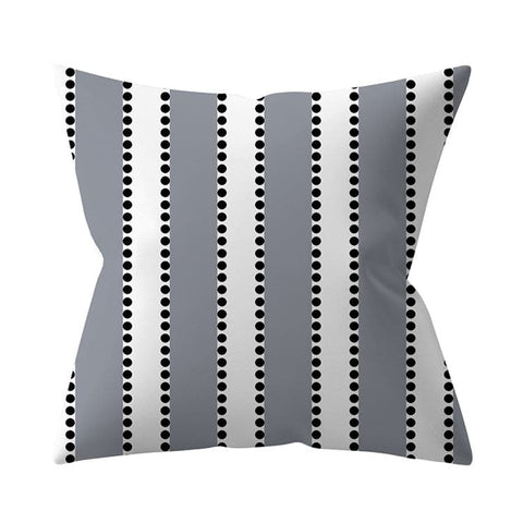 Gray Geometric Printed Polyester Cushion Cover- Hot Sale!::FREE SHIPPING!!