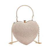 New Fashion Chain Crossbody Handheld Heart  Design Bag
