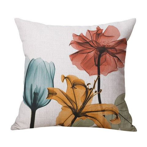 Floral Woven Linen Sofa Decorative Pillow Cover:: FREE SHIPPING!!