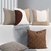 Scandinavian Woven Sofa Leather Cushion Covers:: FREE SHIPPING!!