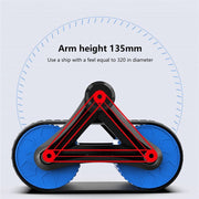 Double Wheel Automatic Rebound Ab Wheel Exerciser