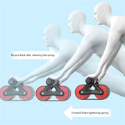 Double Wheel Automatic Rebound Ab Wheel Exerciser