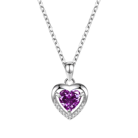 Elegant  Heart-shaped Rhinestones Necklace for Valentine's Day