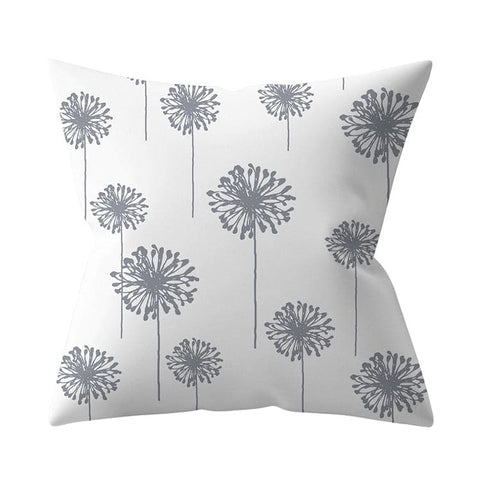 Gray Geometric Printed Polyester Cushion Cover- Hot Sale!::FREE SHIPPING!!