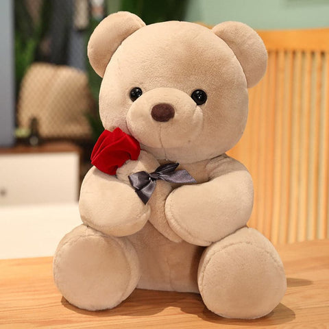 Bear Doll Plush Toy With Rose