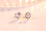 Classic Platinum Plate Women's Studs Earrings