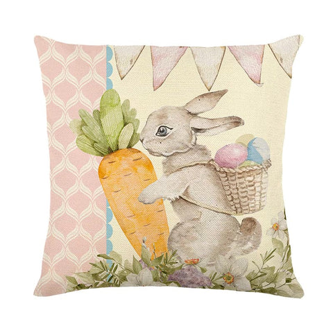 Easter Print Linen Cushion Cover