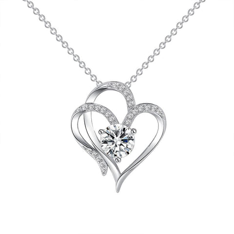 Rhinestone Heart Shaped Necklace