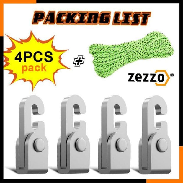 Knotless Hooks for Tents, Sleeping Bags, Backpacks etc.[4-pack]: FREE SHIPPING!!