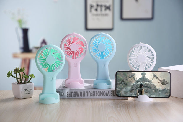 Pocket Fan USB Rechargeable Home Air Conditioner With Mobile Phone Holder