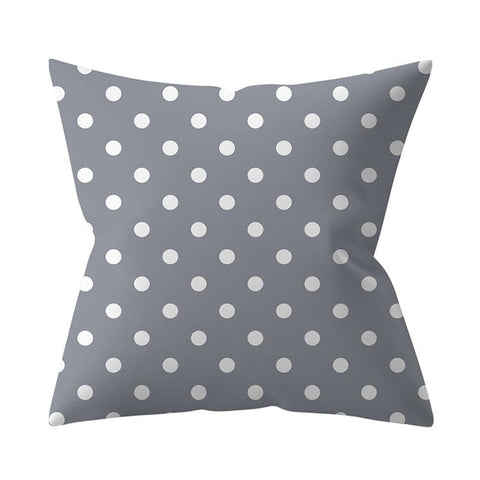 Gray Geometric Printed Polyester Cushion Cover- Hot Sale!::FREE SHIPPING!!