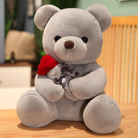 Bear Doll Plush Toy With Rose
