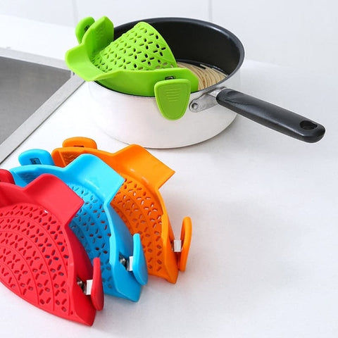 Kitchen Gadgets; Silicone Pot Side Drain Stopper::FREE SHIPPING!!