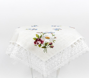 European Style Embroidered Coffee Table, Lace Tablecloth, Pillowcase, Bedside Cushion