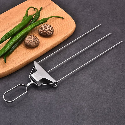 Kebab Master 3-Prong Skewer Stainless Steel Non-stick Needles::FREE SHIPPING!!