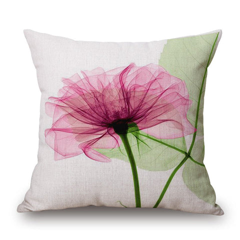 Floral Woven Linen Sofa Decorative Pillow Cover:: FREE SHIPPING!!