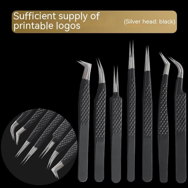 Stainless Steel 7-Piece High Density Beauty Tweezers Set::FREE SHIPPING!!