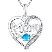 S925 Silver  Mother's Day Gift Birthstones Smart Pendant